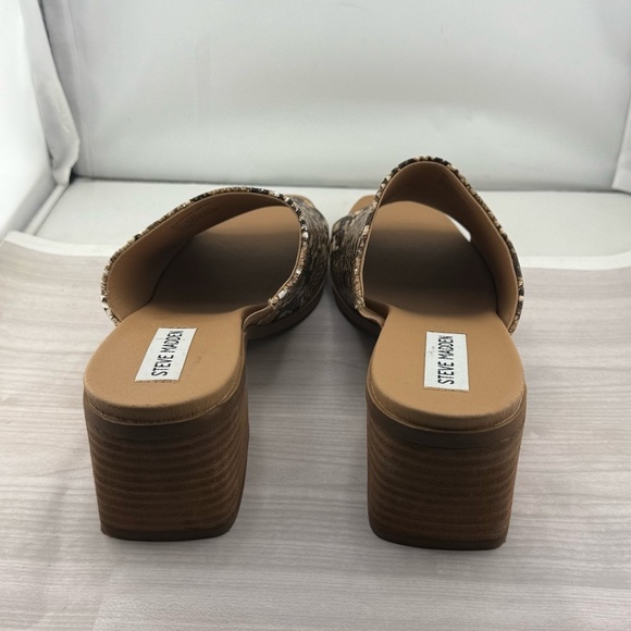 Steve Madden Brown Snake Print Mules - Picture 4 of 6